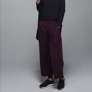 Lululemon tranquility pant black cherry size 10